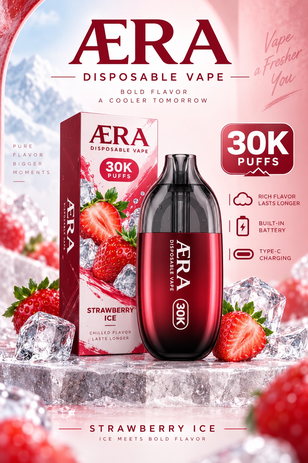 AERA Puff Fraise glacée